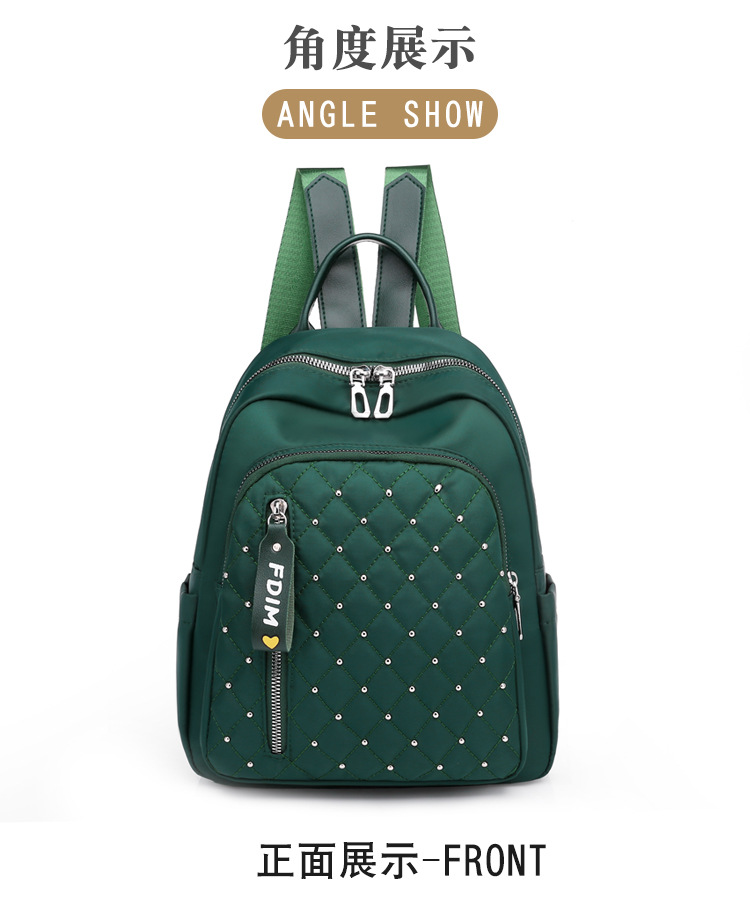2020 New Women's Bag Oxford Cloth Backpack Waterproof Nylon Schoolbag Women's Korean Style Rivet Casual Backpack Wholesale 2020 New Women's Bag Oxford Cloth Backpack Waterproof Nylon Schoolbag Women's Korean Style Rivet Casual Backpack Wholesale