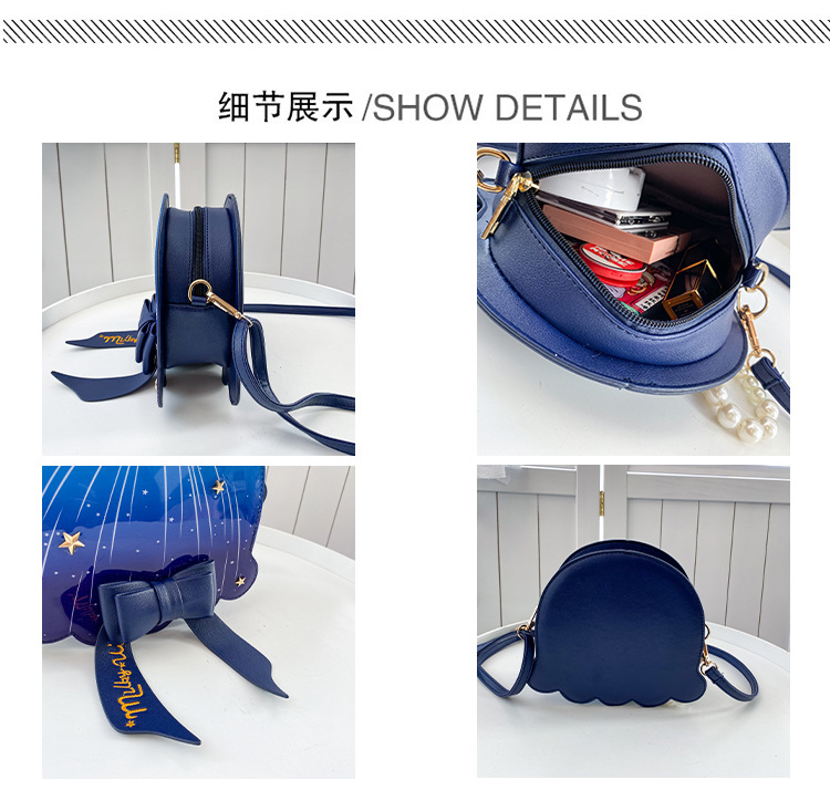 Foreign Trade New Fantasy Creative Jellyfish Shoulder Bag Pearl Bow Rivet Crossbody Bag Contrast Color Letter Women Bag Foreign Trade New Fantasy Creative Jellyfish Shoulder Bag Pearl Bow Rivet Crossbody Bag Contrast Color Letter Women Bag
