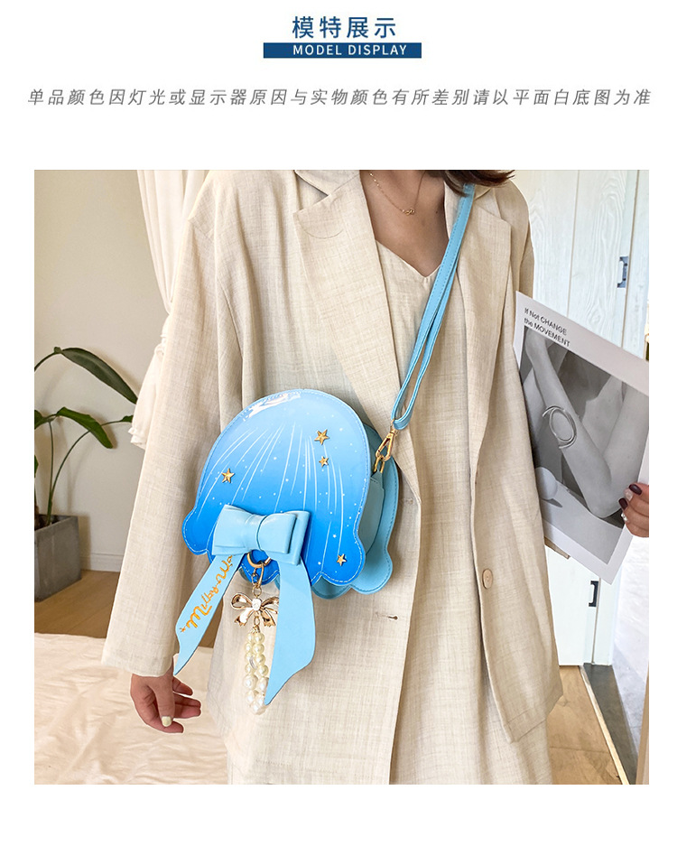 Foreign Trade New Fantasy Creative Jellyfish Shoulder Bag Pearl Bow Rivet Crossbody Bag Contrast Color Letter Women Bag Foreign Trade New Fantasy Creative Jellyfish Shoulder Bag Pearl Bow Rivet Crossbody Bag Contrast Color Letter Women Bag