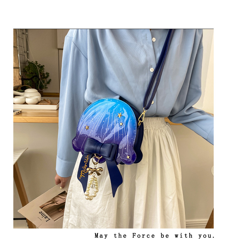 Foreign Trade New Fantasy Creative Jellyfish Shoulder Bag Pearl Bow Rivet Crossbody Bag Contrast Color Letter Women Bag Foreign Trade New Fantasy Creative Jellyfish Shoulder Bag Pearl Bow Rivet Crossbody Bag Contrast Color Letter Women Bag