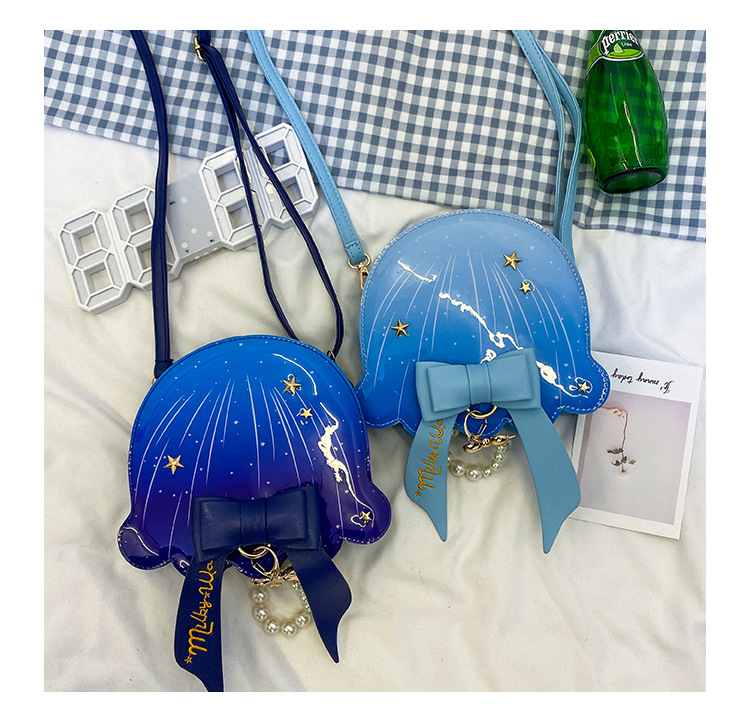 Foreign Trade New Fantasy Creative Jellyfish Shoulder Bag Pearl Bow Rivet Crossbody Bag Contrast Color Letter Women Bag Foreign Trade New Fantasy Creative Jellyfish Shoulder Bag Pearl Bow Rivet Crossbody Bag Contrast Color Letter Women Bag
