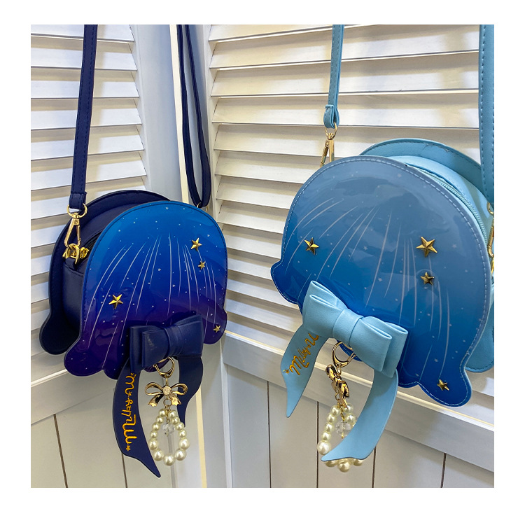 Foreign Trade New Fantasy Creative Jellyfish Shoulder Bag Pearl Bow Rivet Crossbody Bag Contrast Color Letter Women Bag Foreign Trade New Fantasy Creative Jellyfish Shoulder Bag Pearl Bow Rivet Crossbody Bag Contrast Color Letter Women Bag