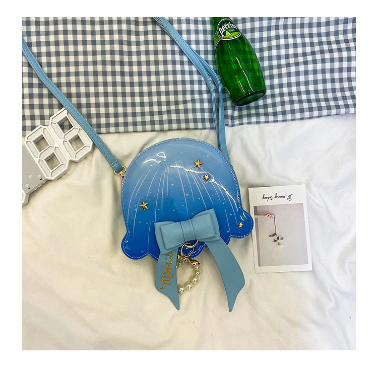 Foreign Trade New Fantasy Creative Jellyfish Shoulder Bag Pearl Bow Rivet Crossbody Bag Contrast Color Letter Women Bag Foreign Trade New Fantasy Creative Jellyfish Shoulder Bag Pearl Bow Rivet Crossbody Bag Contrast Color Letter Women Bag