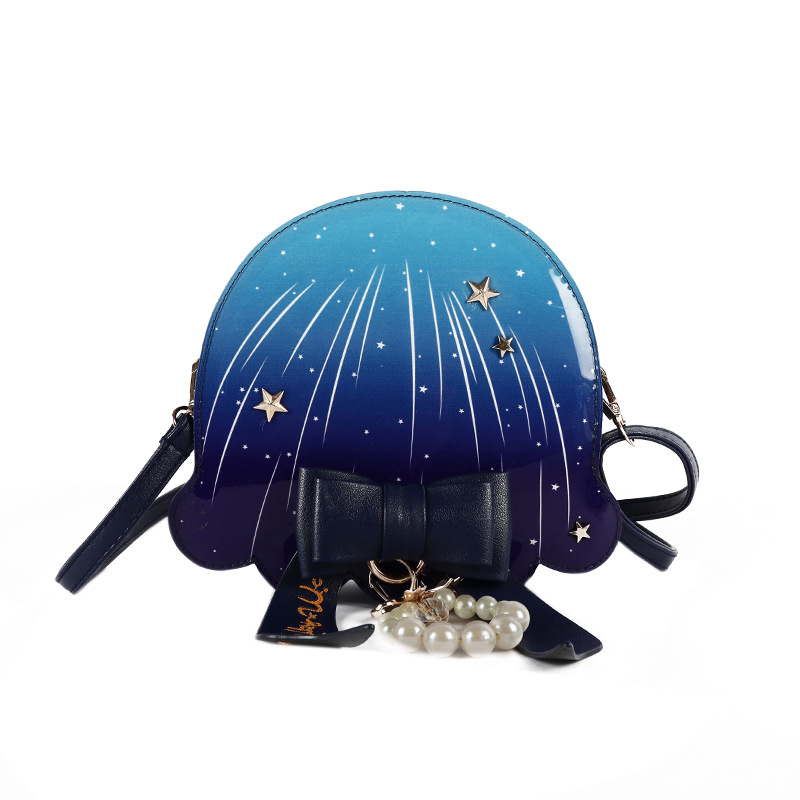 Foreign Trade New Fantasy Creative Jellyfish Shoulder Bag Pearl Bow Rivet Crossbody Bag Contrast Color Letter Women Bag Foreign Trade New Fantasy Creative Jellyfish Shoulder Bag Pearl Bow Rivet Crossbody Bag Contrast Color Letter Women Bag