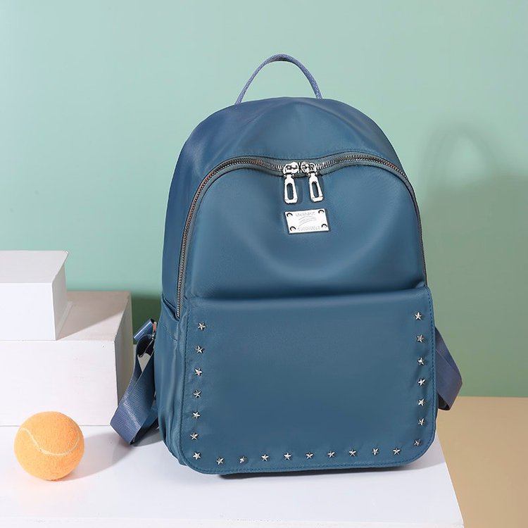 Foreign Trade Wholesale Spring and Autumn New Trendy Japanese and Korean Style Casual Temperament Sports Rivet XINGX Nylon Backpack Women&#039;s Bag
