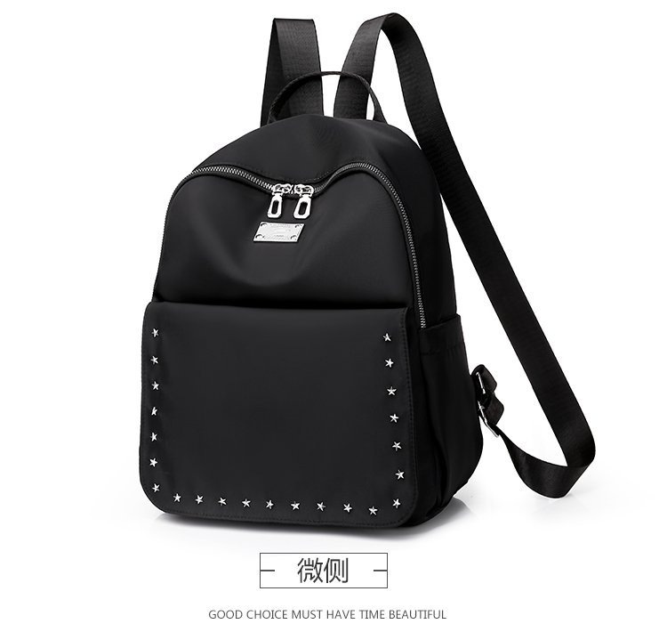 Foreign Trade Wholesale Spring and Autumn New Trendy Japanese and Korean Style Casual Temperament Sports Rivet XINGX Nylon Backpack Women's Bag Foreign Trade Wholesale Spring and Autumn New Trendy Japanese and Korean Style Casual Temperament Sports Rivet XINGX Nylon Backpack Women's Bag