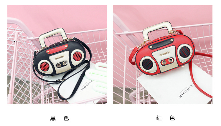 Factory Wholesale European and American Fashion Simulation Radio Stereo Shoulder Bag Funny Personality Crossbody Rivet Crossbody Bag Female Factory Wholesale European and American Fashion Simulation Radio Stereo Shoulder Bag Funny Personality Crossbody Rivet Crossbody Bag Female