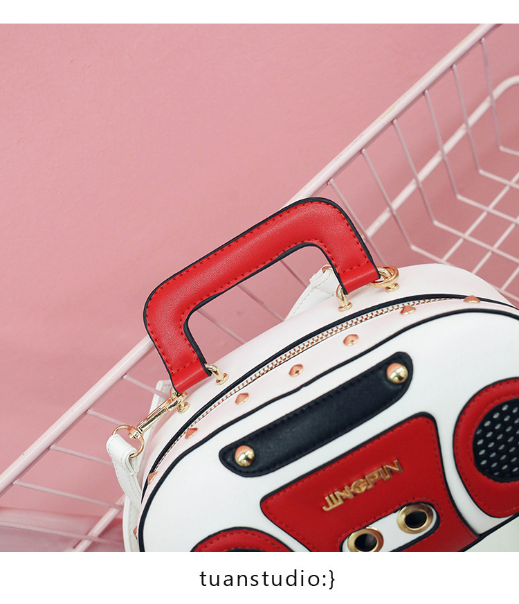 Factory Wholesale European and American Fashion Simulation Radio Stereo Shoulder Bag Funny Personality Crossbody Rivet Crossbody Bag Female Factory Wholesale European and American Fashion Simulation Radio Stereo Shoulder Bag Funny Personality Crossbody Rivet Crossbody Bag Female