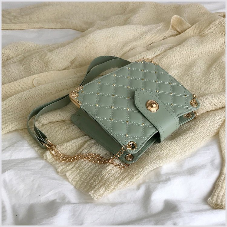 Women's Bag Chanel-Style Rhombus Chain Bag Rivet Small Bag Shoulder Bag Fashion Trendy Messenger Bag Women's Bag Chanel-Style Rhombus Chain Bag Rivet Small Bag Shoulder Bag Fashion Trendy Messenger Bag