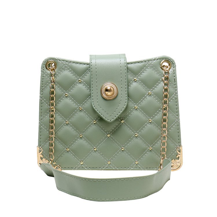 Women's Bag Chanel-Style Rhombus Chain Bag Rivet Small Bag Shoulder Bag Fashion Trendy Messenger Bag Women's Bag Chanel-Style Rhombus Chain Bag Rivet Small Bag Shoulder Bag Fashion Trendy Messenger Bag