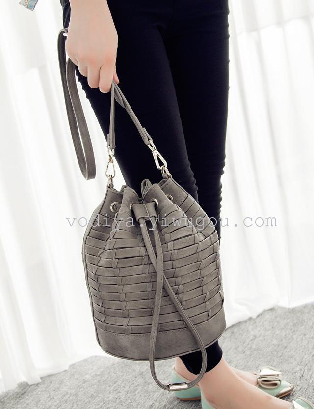 2015 punk King drum bag hand weaving Shoulder Messenger bottom rivet bag