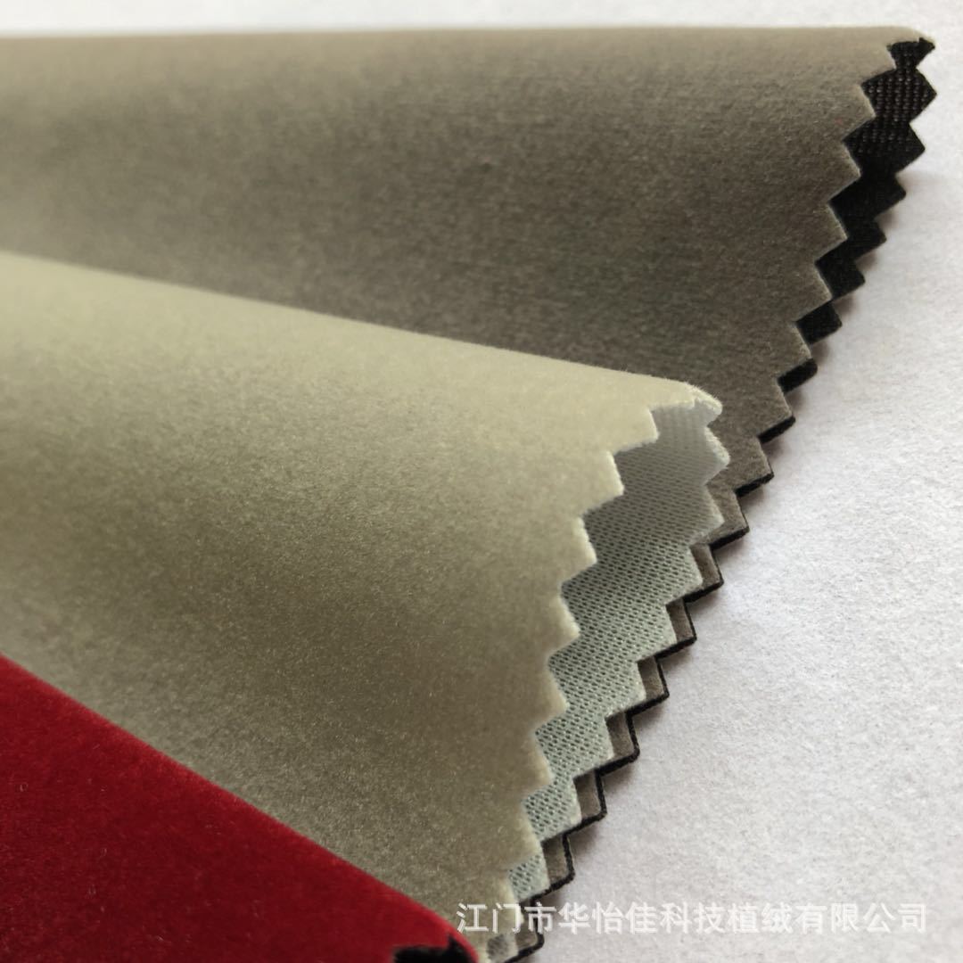 Supply Knitted Bottom Nylon Wool Single Printed Burgundy Flocking Cloth Handbag Flocking Cloth Flannel Bag Cloth in Stock