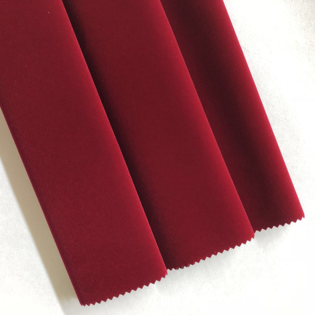 Supply Knitted Bottom Nylon Wool Single Printed Burgundy Flocking Cloth Handbag Flocking Cloth Flannel Bag Cloth in Stock