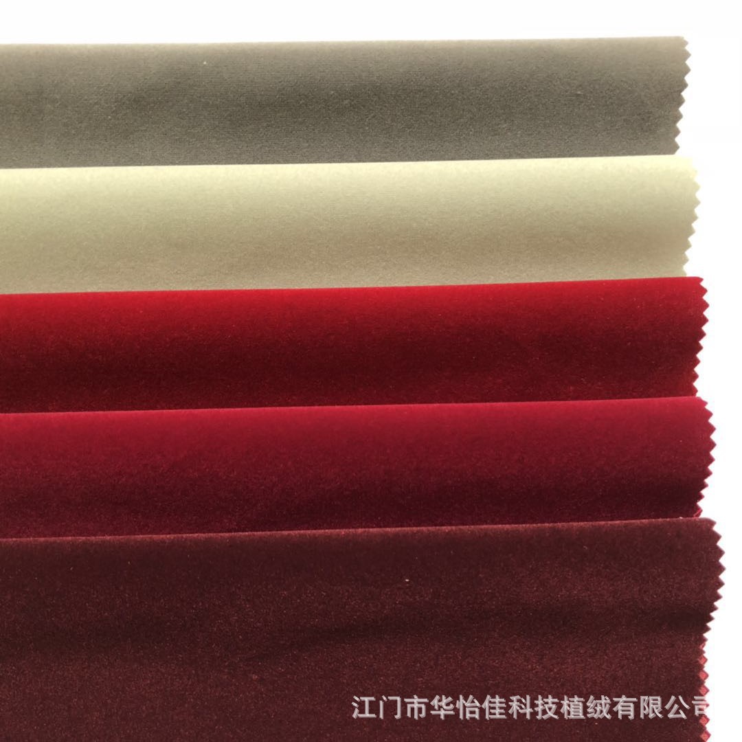 Supply Knitted Bottom Nylon Wool Single Printed Burgundy Flocking Cloth Handbag Flocking Cloth Flannel Bag Cloth in Stock