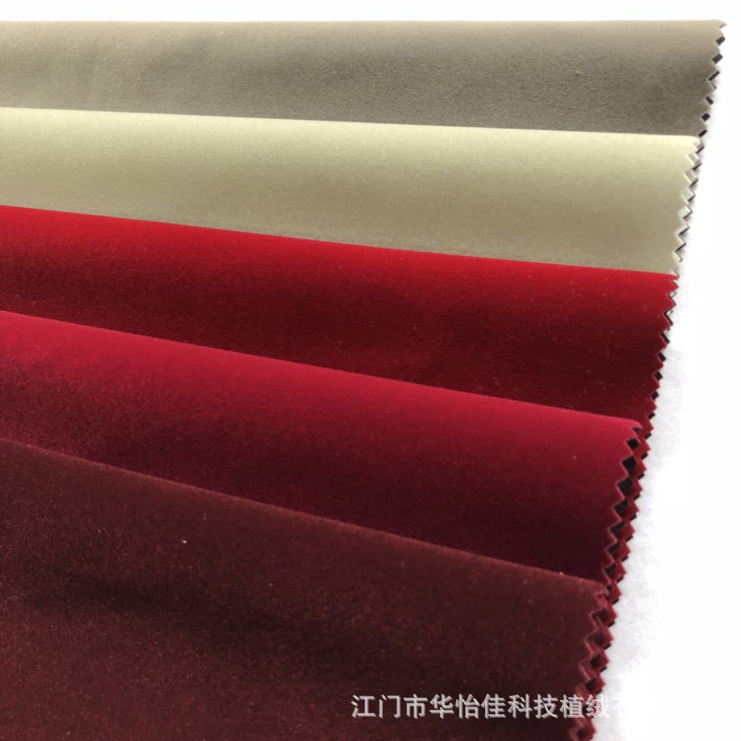 Supply Knitted Bottom Nylon Wool Single Printed Burgundy Flocking Cloth Handbag Flocking Cloth Flannel Bag Cloth in Stock