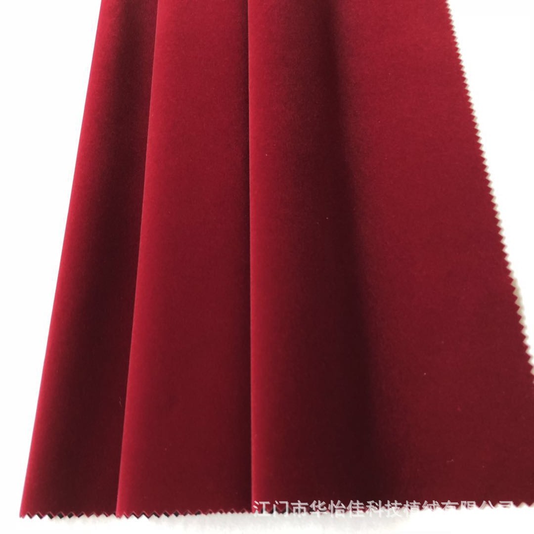 Supply Knitted Bottom Nylon Wool Single Printed Burgundy Flocking Cloth Handbag Flocking Cloth Flannel Bag Cloth in Stock