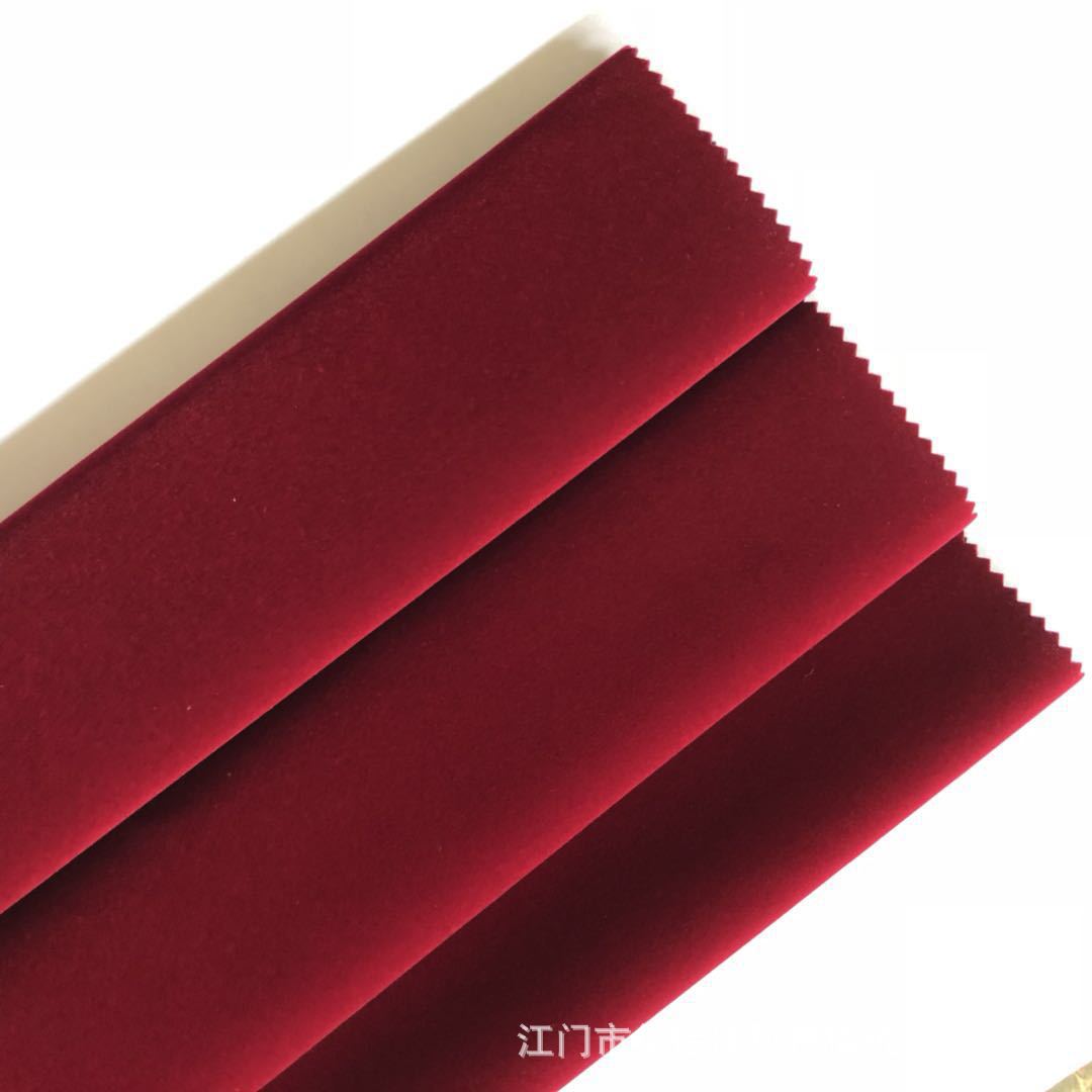 Supply Knitted Bottom Nylon Wool Single Printed Burgundy Flocking Cloth Handbag Flocking Cloth Flannel Bag Cloth in Stock