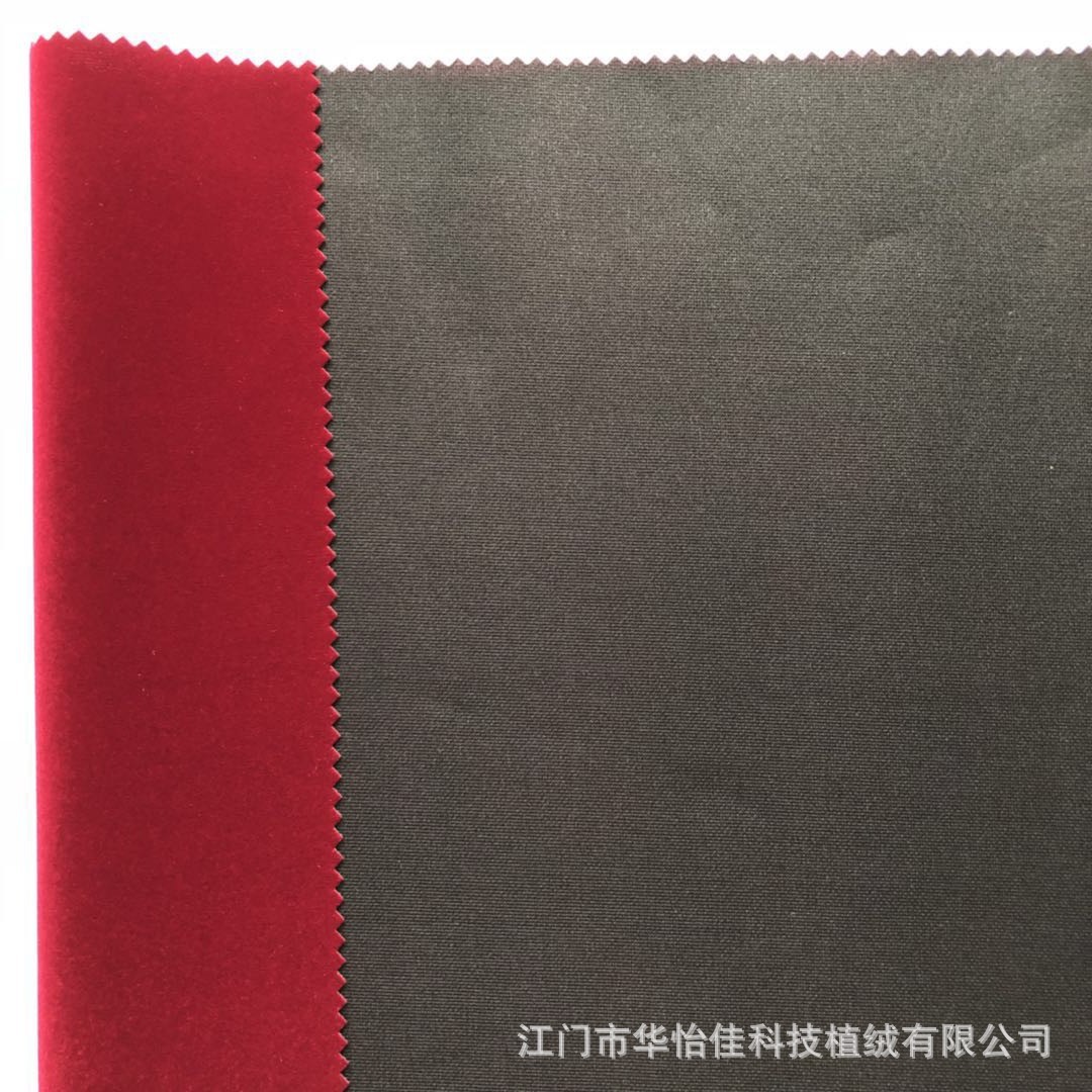 Supply Knitted Bottom Nylon Wool Single Printed Burgundy Flocking Cloth Handbag Flocking Cloth Flannel Bag Cloth in Stock