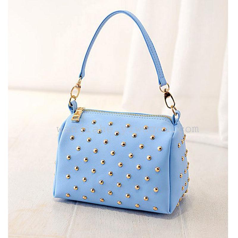 new Korean women bag chain fashion trend of PU bag rivet bag shoulder Messenger bag
