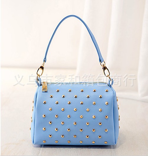  new Korean women bag chain fashion trend of PU bag rivet bag shoulder Messenger bag