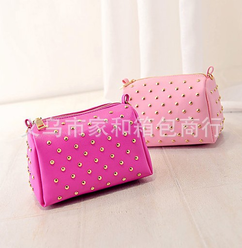 new Korean women bag chain fashion trend of PU bag rivet bag shoulder Messenger bag