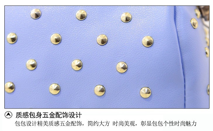  new Korean women bag chain fashion trend of PU bag rivet bag shoulder Messenger bag