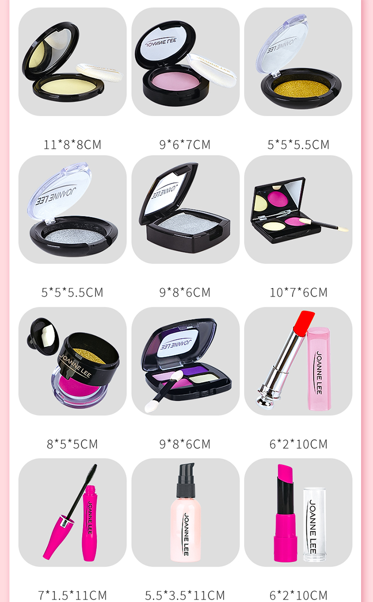 Cross-Border Makeup Set Children Play House Simulation Cosmetics Girl Princess Makeup Toys Beauty Bag in Stock