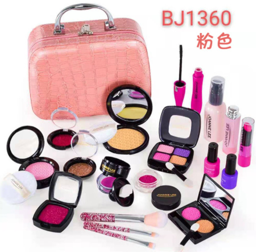 Cross-Border Makeup Set Children Play House Simulation Cosmetics Girl Princess Makeup Toys Beauty Bag in Stock