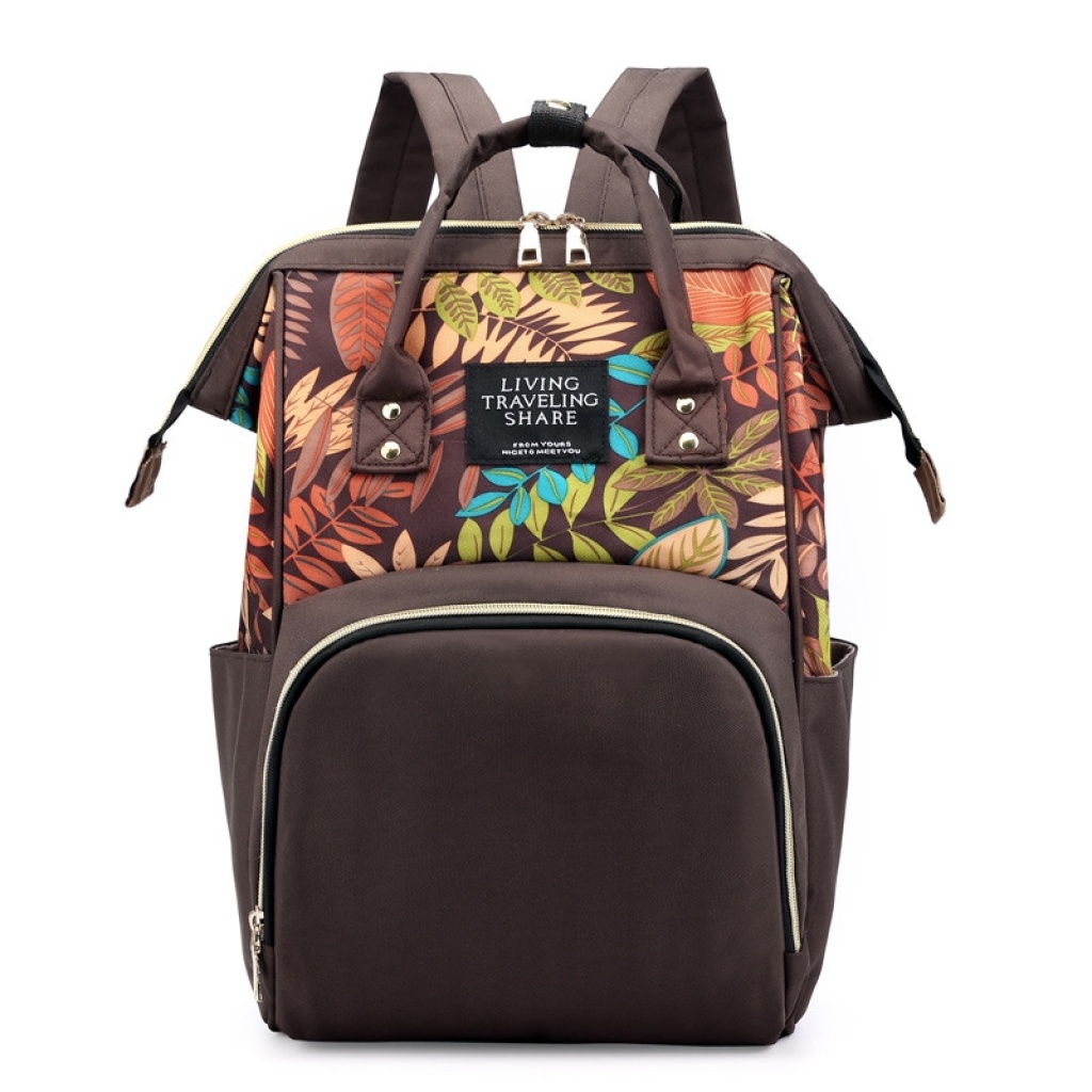 New Korean Style Trendy Printing Mummy Backpack Outdoor Leisure All-Match Multi-Functional Backpack Oxford Cloth Bag in Stock
