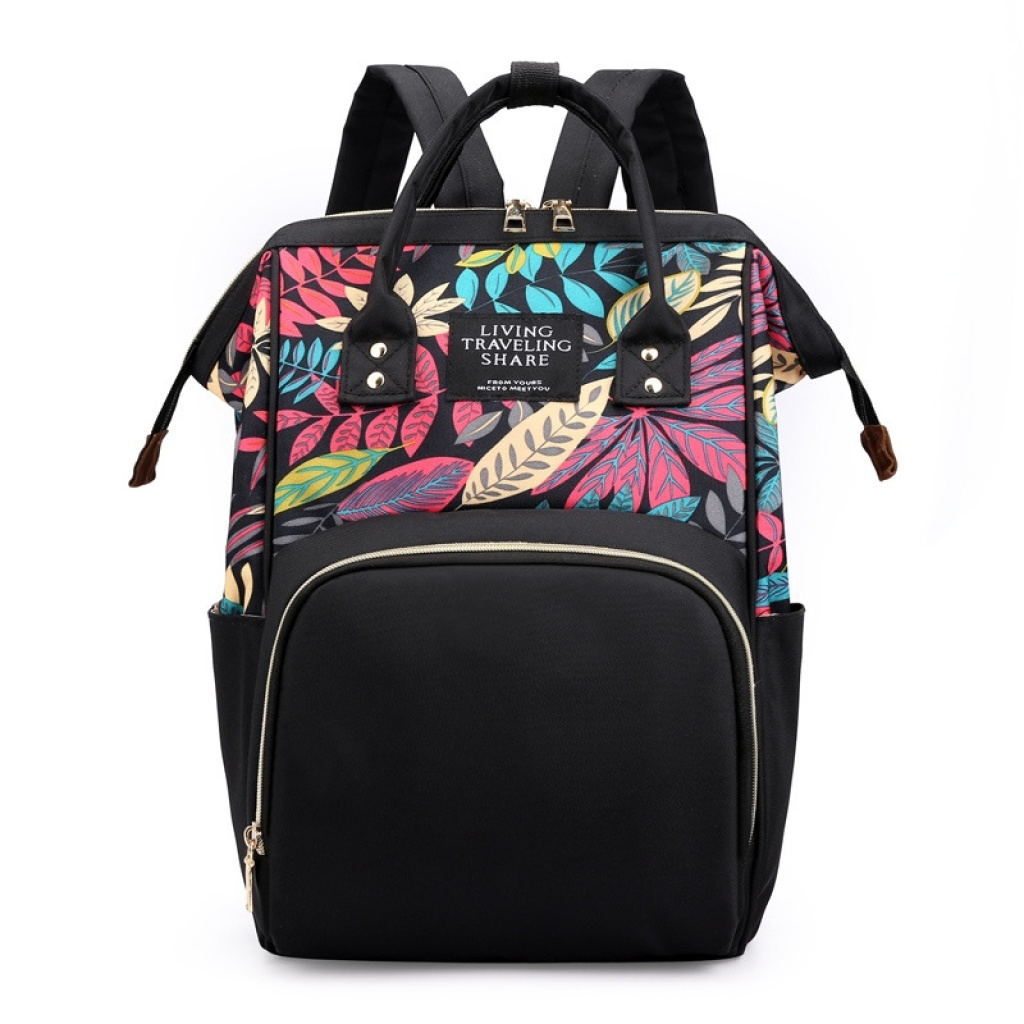 New Korean Style Trendy Printing Mummy Backpack Outdoor Leisure All-Match Multi-Functional Backpack Oxford Cloth Bag in Stock