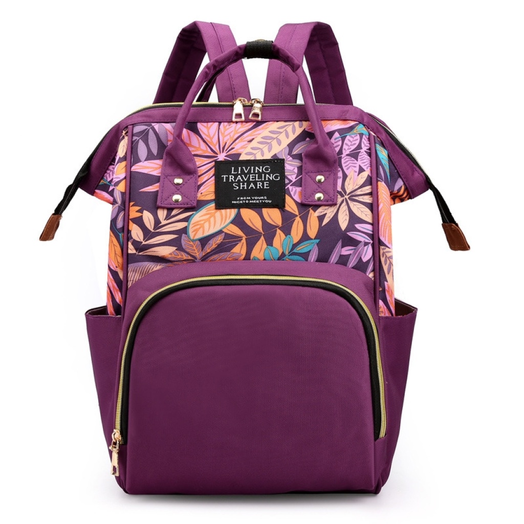 New Korean Style Trendy Printing Mummy Backpack Outdoor Leisure All-Match Multi-Functional Backpack Oxford Cloth Bag in Stock