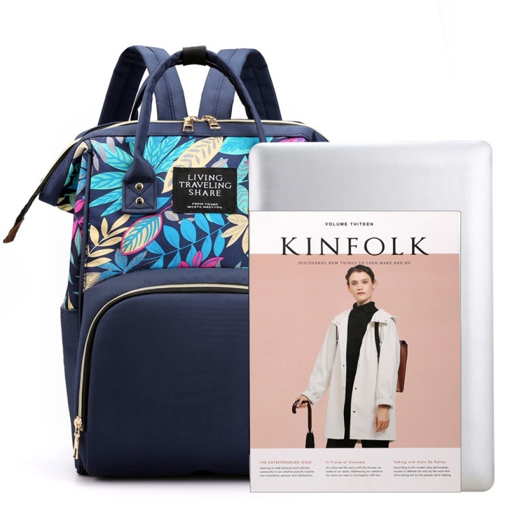 New Korean Style Trendy Printing Mummy Backpack Outdoor Leisure All-Match Multi-Functional Backpack Oxford Cloth Bag in Stock