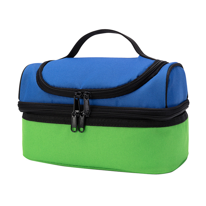 Stock Whole Double Layer Children's Lunch Bag Children's Outdoor Travel Cartoon Portable Packed Lunch Thermostatic Bag