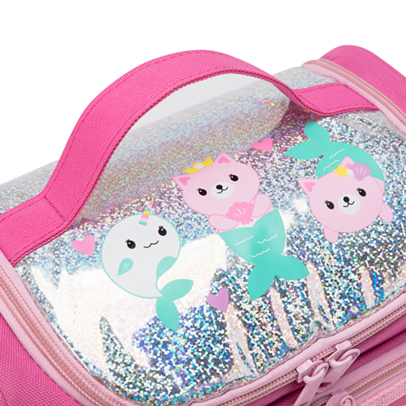 Stock Whole Double Layer Children's Lunch Bag Children's Outdoor Travel Cartoon Portable Packed Lunch Thermostatic Bag