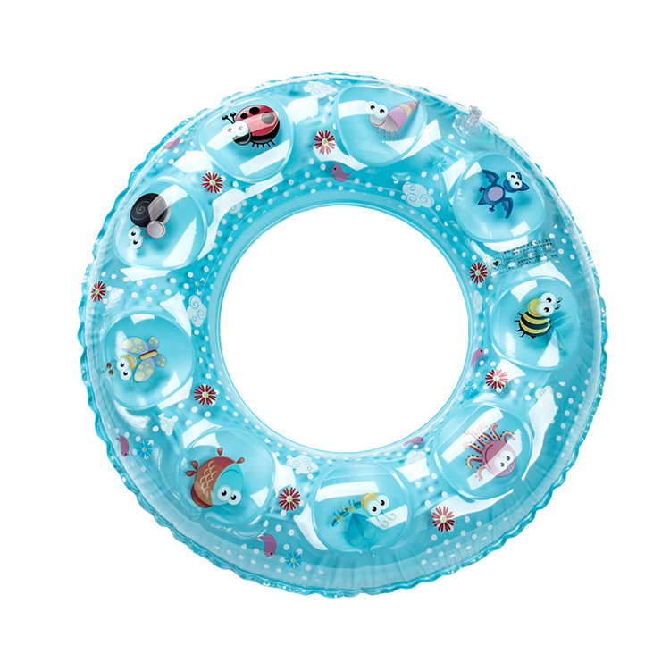 in Stock Whole Cartoon Picture Children Swim Ring Inflatable Air Bag Double Layer Crystal Tour Swim Ring