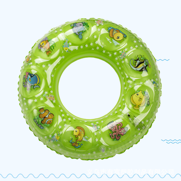 in Stock Whole Cartoon Picture Children Swim Ring Inflatable Air Bag Double Layer Crystal Tour Swim Ring