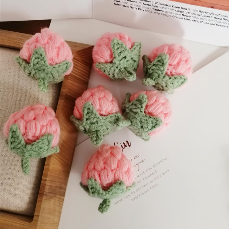 Crocheted Wool Cute Strawberry Small Flower Pendant Berry Worry Bag Keychain Car Hanging Ornaments New Products in Stock Crocheted Wool Cute Strawberry Small Flower Pendant Berry Worry Bag Keychain Car Hanging Ornaments New Products in Stock