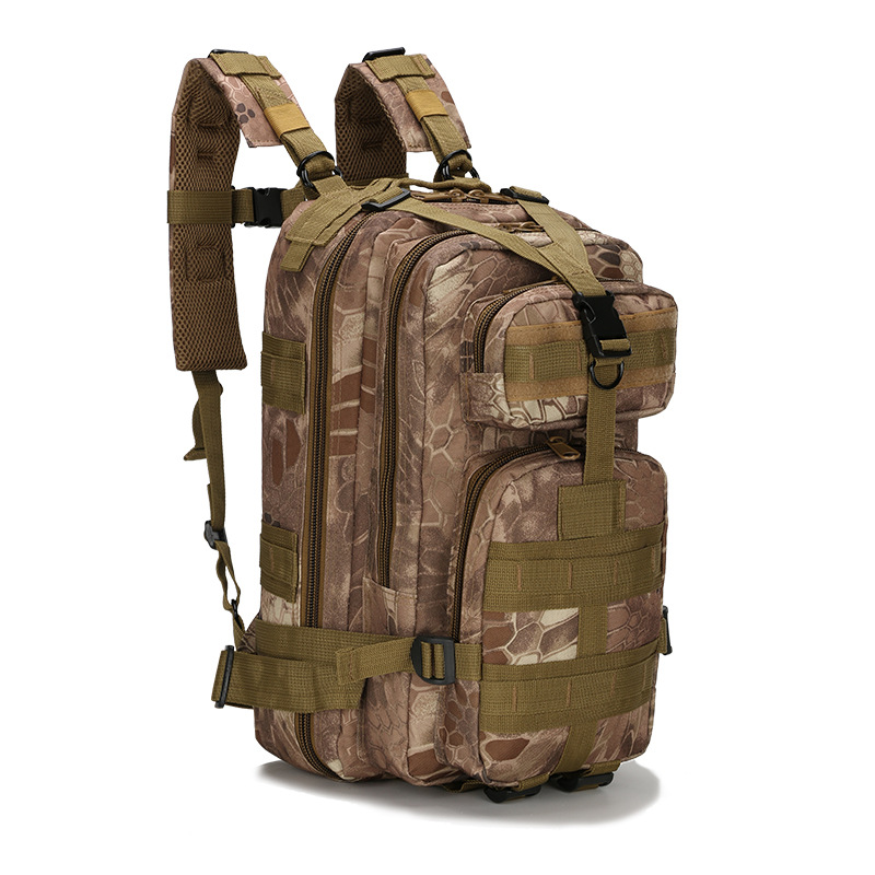 Factory in Stock Wholesale Military Fans Combat Bag Outdoor Sports Hiking Bag 30L Oxford Waterproof Camouflage 3P Backpack