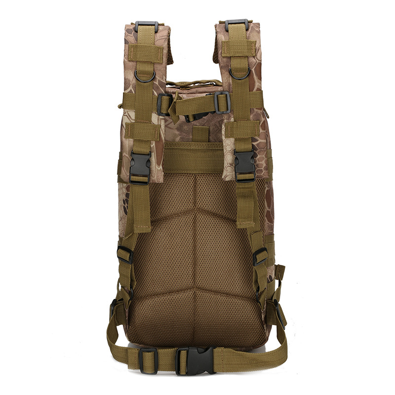 Factory in Stock Wholesale Military Fans Combat Bag Outdoor Sports Hiking Bag 30L Oxford Waterproof Camouflage 3P Backpack