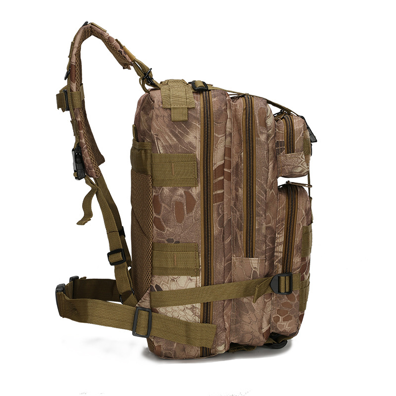 Factory in Stock Wholesale Military Fans Combat Bag Outdoor Sports Hiking Bag 30L Oxford Waterproof Camouflage 3P Backpack
