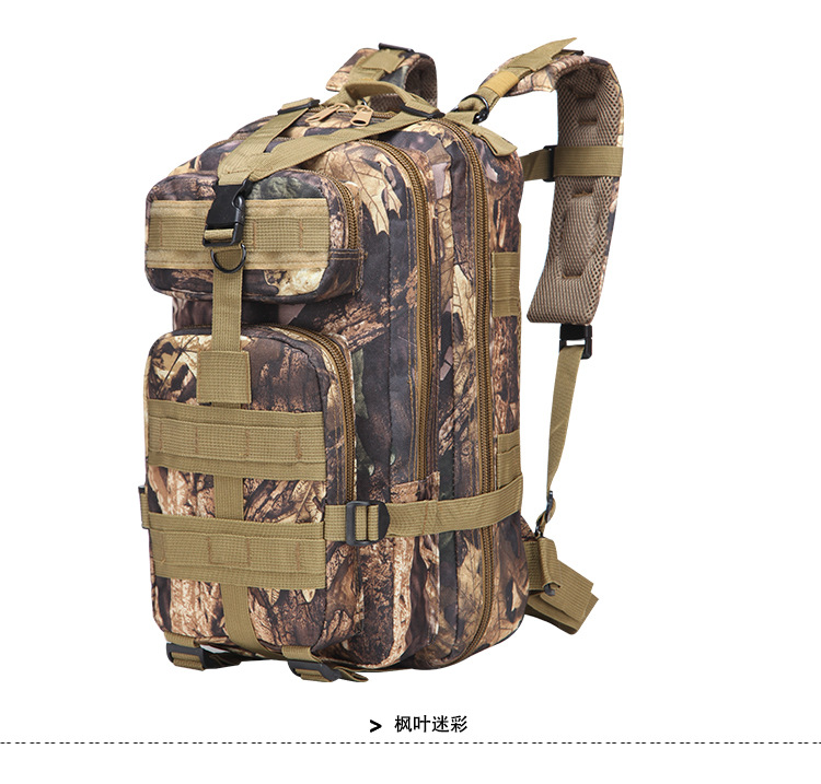 Factory in Stock Wholesale Military Fans Combat Bag Outdoor Sports Hiking Bag 30L Oxford Waterproof Camouflage 3P Backpack