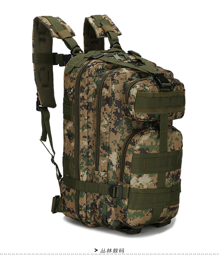 Factory in Stock Wholesale Military Fans Combat Bag Outdoor Sports Hiking Bag 30L Oxford Waterproof Camouflage 3P Backpack