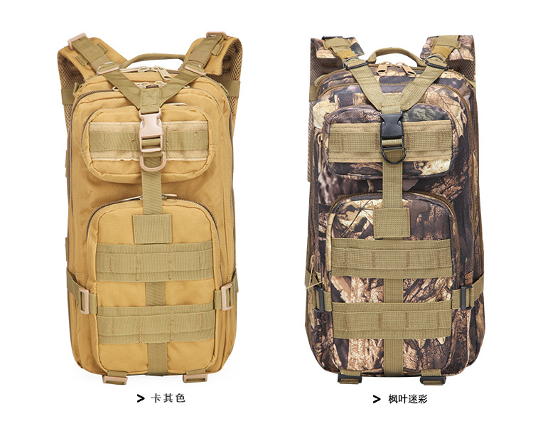 Factory in Stock Wholesale Military Fans Combat Bag Outdoor Sports Hiking Bag 30L Oxford Waterproof Camouflage 3P Backpack