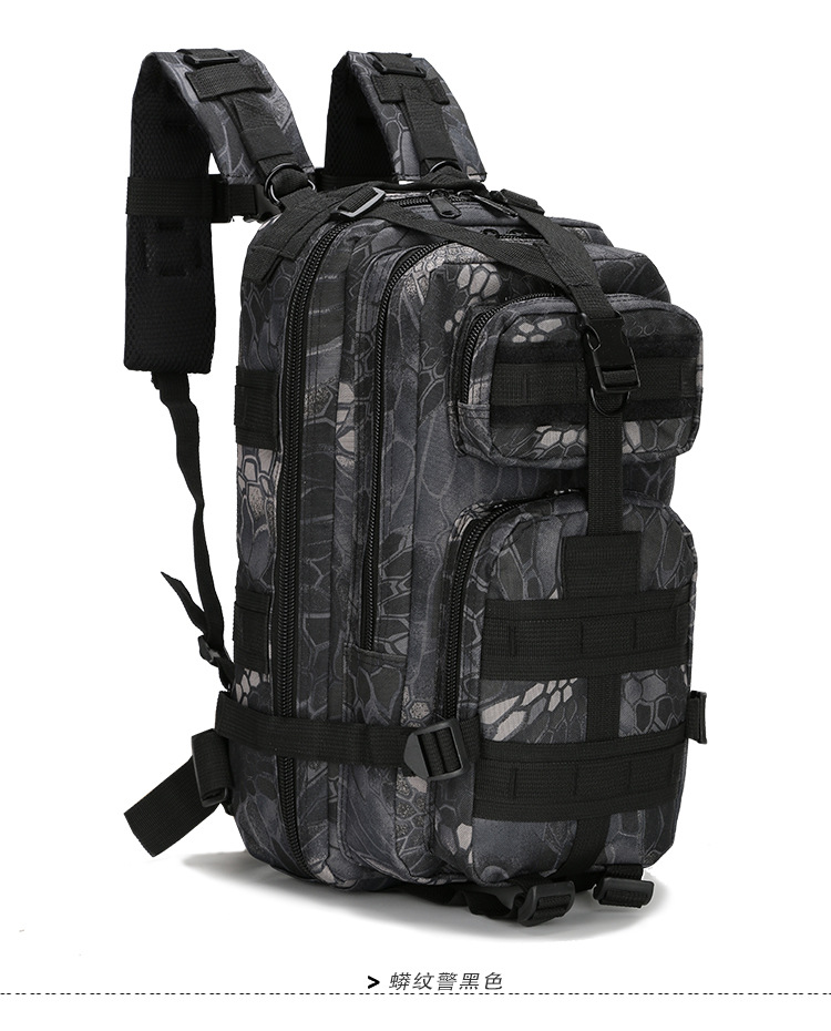 Factory in Stock Wholesale Military Fans Combat Bag Outdoor Sports Hiking Bag 30L Oxford Waterproof Camouflage 3P Backpack