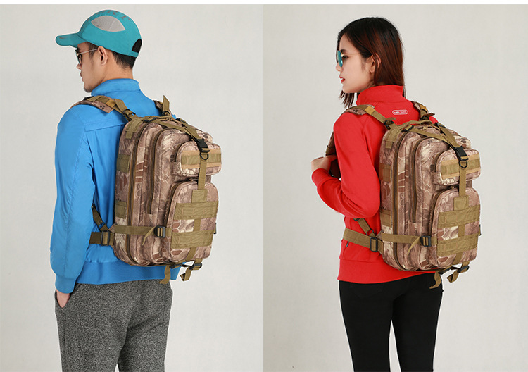 Factory in Stock Wholesale Military Fans Combat Bag Outdoor Sports Hiking Bag 30L Oxford Waterproof Camouflage 3P Backpack