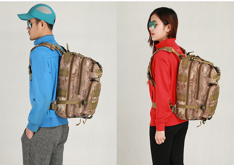 Factory in Stock Wholesale Military Fans Combat Bag Outdoor Sports Hiking Bag 30L Oxford Waterproof Camouflage 3P Backpack