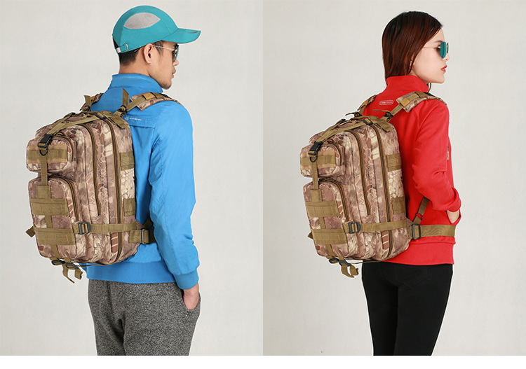 Factory in Stock Wholesale Military Fans Combat Bag Outdoor Sports Hiking Bag 30L Oxford Waterproof Camouflage 3P Backpack