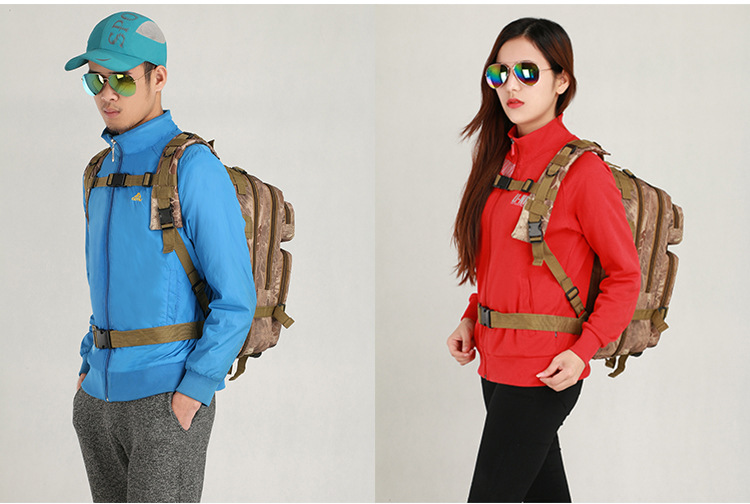 Factory in Stock Wholesale Military Fans Combat Bag Outdoor Sports Hiking Bag 30L Oxford Waterproof Camouflage 3P Backpack