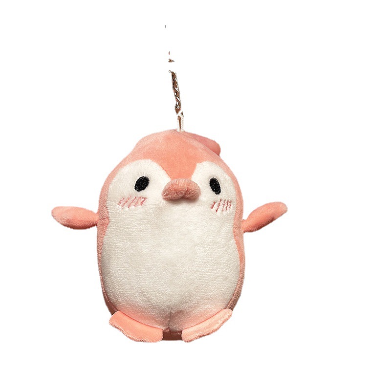 Creative Cute Shy Little Penguin Plush Toy Toy Bag Package Pendant Lovely Key Buckle Hanging Ornament in Stock Wholesale
