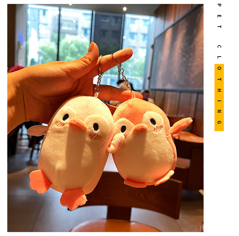 Creative Cute Shy Little Penguin Plush Toy Toy Bag Package Pendant Lovely Key Buckle Hanging Ornament in Stock Wholesale